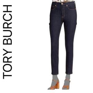 Tory Burch Dark Wash Ankle Jeans Women's Size 26 Straight Leg